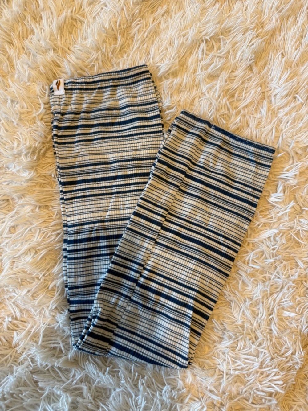 Rubiawear Blue and Cream leg warmers size XS